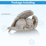 Cat Angel Memorial Statue Commemorates Our Lost Fur Baby,Cat Figurines is Placed in The Outdoor Garden or Tombstone