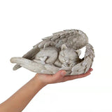 Cat Angel Memorial Statue Commemorates Our Lost Fur Baby,Cat Figurines is Placed in The Outdoor Garden or Tombstone