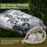 Cat Angel Memorial Statue Commemorates Our Lost Fur Baby,Cat Figurines is Placed in The Outdoor Garden or Tombstone