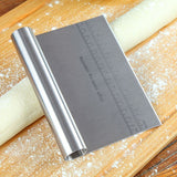 Chopper Stainless Steel Mirror Polished with Measuring Scale Multipurpose- Cake, Pizza Cutter - Pastry Bread Separator Scale Knife In Australia - Darrahopens