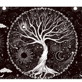 Tree of Life Tapestry,Black and White Galaxy Space Tapestries Aesthetic Psychedelic Wall Hanging decor for Living Room Bedroom In Australia - Darrahopens
