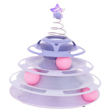 Three layer cat toy roller, anti slip base interactive turntable track toy turntable cat toy ball cat track toy cat toy self fun