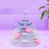 Three layer cat toy roller, anti slip base interactive turntable track toy turntable cat toy ball cat track toy cat toy self fun In Australia - Darrahopens