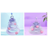 Three layer cat toy roller, anti slip base interactive turntable track toy turntable cat toy ball cat track toy cat toy self fun