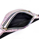Women's crossbody bag, men's diamond checkered pattern waist belt bag, holographic sling bag, waterproof waist bag In Australia - Darrahopens