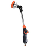 Heavy Duty Stainless Steel Sprayer Nozzle Wand with 8 Patterns Water Flow, Adjustable 180° Rotating Head for Plant Care