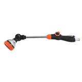 Heavy Duty Stainless Steel Sprayer Nozzle Wand with 8 Patterns Water Flow, Adjustable 180° Rotating Head for Plant Care