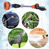 Heavy Duty Stainless Steel Sprayer Nozzle Wand with 8 Patterns Water Flow, Adjustable 180° Rotating Head for Plant Care