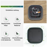 Smokeless cigarette ashtray, indoor home office multifunctional ashtray (rechargeable), air purifier, and smoke removing device In Australia - Darrahopens