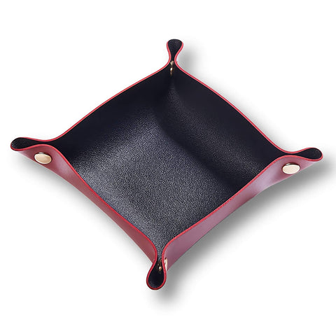 Leather Valet Tray for Men Women, Small Jewelry Catchall Tray, Deskop Nightstand Organizer, Portable Travel Tray