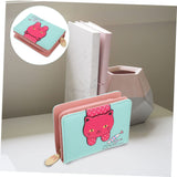 Girls,Faux Leather Wallet Cute Cat Wallet Cat Pattern Purse Coin Holder Card Organizer,Bifold,Spacious(Green) In Australia - Darrahopens