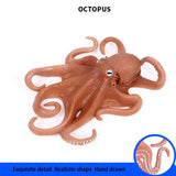 Simulated Octopus Model Figure Toy, Realistic Sea Life Animal Figurines Collection Playset Science Educational Props Toys