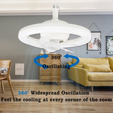 Mini mini ceiling fan bulb, ceiling fan with LED light, upgraded E26 extender screw in base, remote control, oscillation mode In Australia - Darrahopens