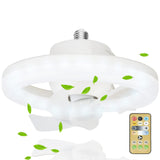 Mini mini ceiling fan bulb, ceiling fan with LED light, upgraded E26 extender screw in base, remote control, oscillation mode