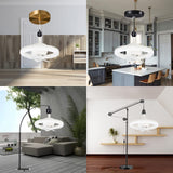 Mini mini ceiling fan bulb, ceiling fan with LED light, upgraded E26 extender screw in base, remote control, oscillation mode