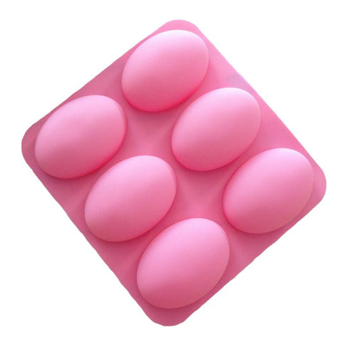 Chocolate mold cooking supplies, silicone oval soap mold, suitable for DIY crafts and soap bar making pebble shaped molds