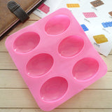 Chocolate mold cooking supplies, silicone oval soap mold, suitable for DIY crafts and soap bar making pebble shaped molds
