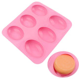 Chocolate mold cooking supplies, silicone oval soap mold, suitable for DIY crafts and soap bar making pebble shaped molds