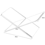 Large Open Book Display Stand for Cookbook Art Book Bible Guest Book - Coffee Table Book Stand for Reading - Transparency