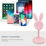 Cell Phone Stand,Angle Height Adjustable Bunny Phone Stand for Desk,Cute Rabbit Phone Holder Stand for Desk(Pink) In Australia - Darrahopens
