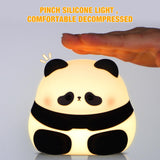 Cute panda night light, LED animal night light, silicone dimming kindergarten night light, bedroom decoration In Australia - Darrahopens