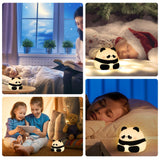 Cute panda night light, LED animal night light, silicone dimming kindergarten night light, bedroom decoration In Australia - Darrahopens