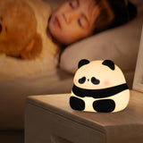 Cute panda night light, LED animal night light, silicone dimming kindergarten night light, bedroom decoration