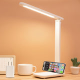 LED desk lamp wireless charging mini USB touch switch dimming control color adjustment (white) folding desk lamp