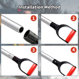 PVC snow shovel replacement handle garden accessories - digging rake tool - red and black replacement handle In Australia - Darrahopens