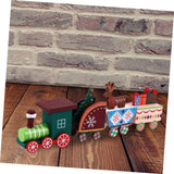 Wooden Christmas Train Statue Ornament Christmas Decoration for Home Santa Claus Gift Figurines Crafts Table Decor In Australia - Darrahopens