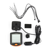Bicycle Speedometer Cycling Odometer Speeding Alert Stopwatch Multi Function Waterproof 4 Line Display with Backlight