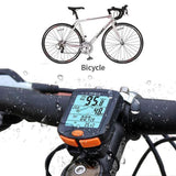 Bicycle Speedometer Cycling Odometer Speeding Alert Stopwatch Multi Function Waterproof 4 Line Display with Backlight