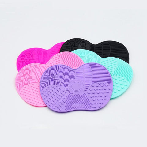 Silicone Brush Cleaner - Silicone Brush Cleaner Washing Brush Cleaning Mat Foundation Makeup Brush Cleaner Pad -Color random