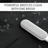 2 Pack Portable Lint Remover Brushes - Lint and Fur Remover Dog & Cat Hair Remover, Double-Sided Brush with Self-Cleaning Base