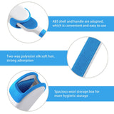 2 Pack Portable Lint Remover Brushes - Lint and Fur Remover Dog & Cat Hair Remover, Double-Sided Brush with Self-Cleaning Base