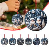 6Pcs Christmas Tree Hanging,Ornament Snowman Elk Christmas,Tree Decoration for Xmas Home DécorChristmas Hanging Ornament
