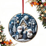 6Pcs Christmas Tree Hanging,Ornament Snowman Elk Christmas,Tree Decoration for Xmas Home DécorChristmas Hanging Ornament
