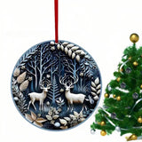 6Pcs Christmas Tree Hanging,Ornament Snowman Elk Christmas,Tree Decoration for Xmas Home DécorChristmas Hanging Ornament