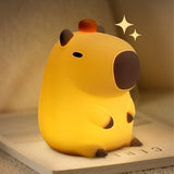 Cute Lamps, Capybara Stuff, Capybara Night Light for Kids, Animal Silicone Night Lamp USB Rechargeable
