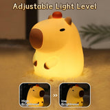 Cute Lamps, Capybara Stuff, Capybara Night Light for Kids, Animal Silicone Night Lamp USB Rechargeable