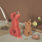 2PCS 3D Gypsum Resin Molds Rabbit Epoxy Mold Animal Pattern Candle Resin Mould for DIY Craft Home Decoration