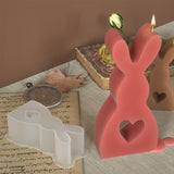 2PCS 3D Gypsum Resin Molds Rabbit Epoxy Mold Animal Pattern Candle Resin Mould for DIY Craft Home Decoration