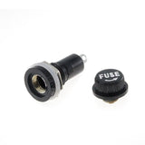 2pcs AC 10A 250V 5mm x 20mm Black Electrical Panel Mounted Screw Cap Fuse Holder Panel Mount Fuse Holder In Australia - Darrahopens