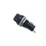 2pcs AC 10A 250V 5mm x 20mm Black Electrical Panel Mounted Screw Cap Fuse Holder Panel Mount Fuse Holder In Australia - Darrahopens