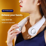 Portable Neck Fan, Hanging Neck Fan, Upgraded Rechargeable Fan, 360° Free Rotation, Wearable Neck Fan Family