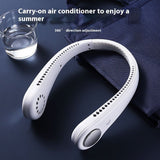 Portable Neck Fan, Hanging Neck Fan, Upgraded Rechargeable Fan, 360° Free Rotation, Wearable Neck Fan Family