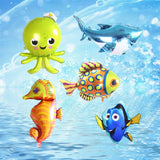 Foil Fish Balloons Decoration Aluminum Sea Creatures Tropical Fish Mylar Self-Sealing Baby Shower Party Pack of 5 In Australia - Darrahopens
