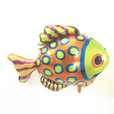 Foil Fish Balloons Decoration Aluminum Sea Creatures Tropical Fish Mylar Self-Sealing Baby Shower Party Pack of 5