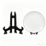 10 Pieces Mini Easel Stands Plastic Plate Stand Holder Display Picture Easel Stand for Display Picture Frame (Black,4 Inch)