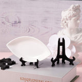 10 Pieces Mini Easel Stands Plastic Plate Stand Holder Display Picture Easel Stand for Display Picture Frame (Black,4 Inch)